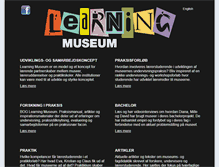 Tablet Screenshot of learningmuseum.dk